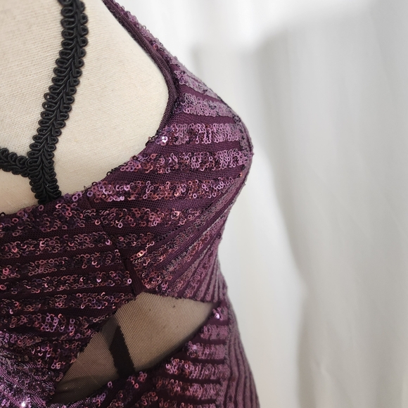 NWT Dear Moon Putple Sequin Dress Size 3 - Picture 7 of 10